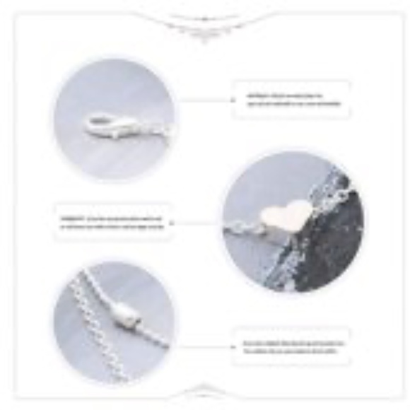 SILVER SET LAYERED HEART NECKLACE ADJUSTABLE LENGTH 2 NECKLACES - Picture 6 of 13